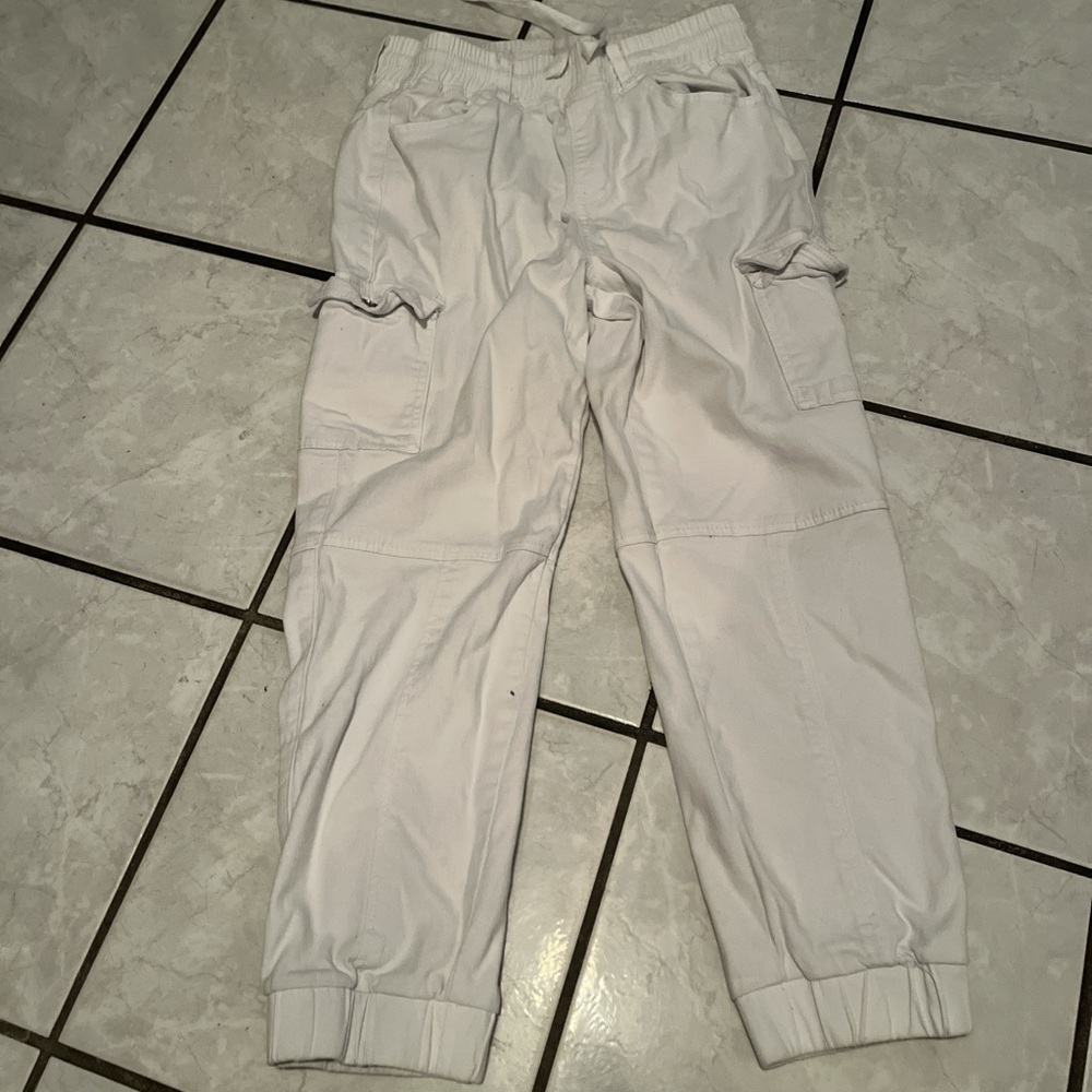 Men's White Cargo Pants